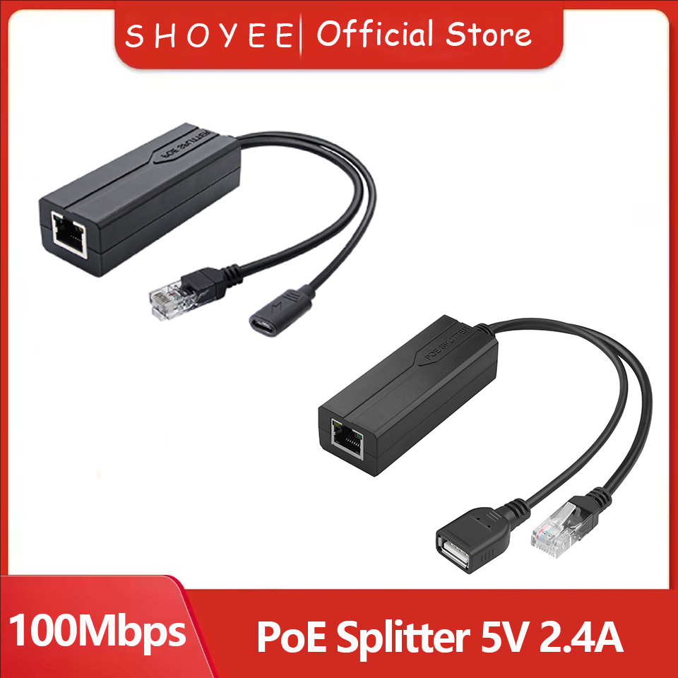 Power Over Ethernet - Divisor PoE 5V 2.4A USB Tipo