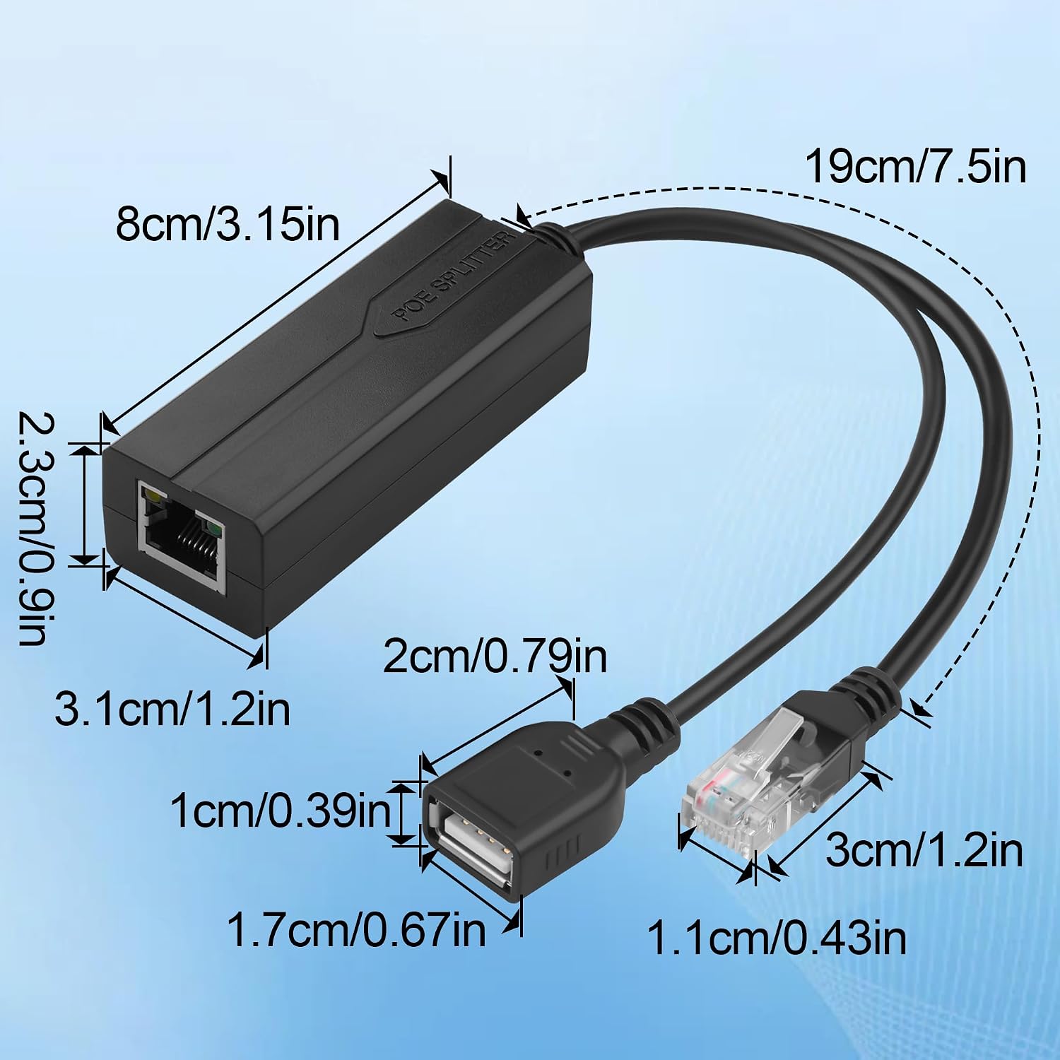 Divisor PoE 5V 2.4A USB Tipo C - Power Over Ethernet reseña y precio