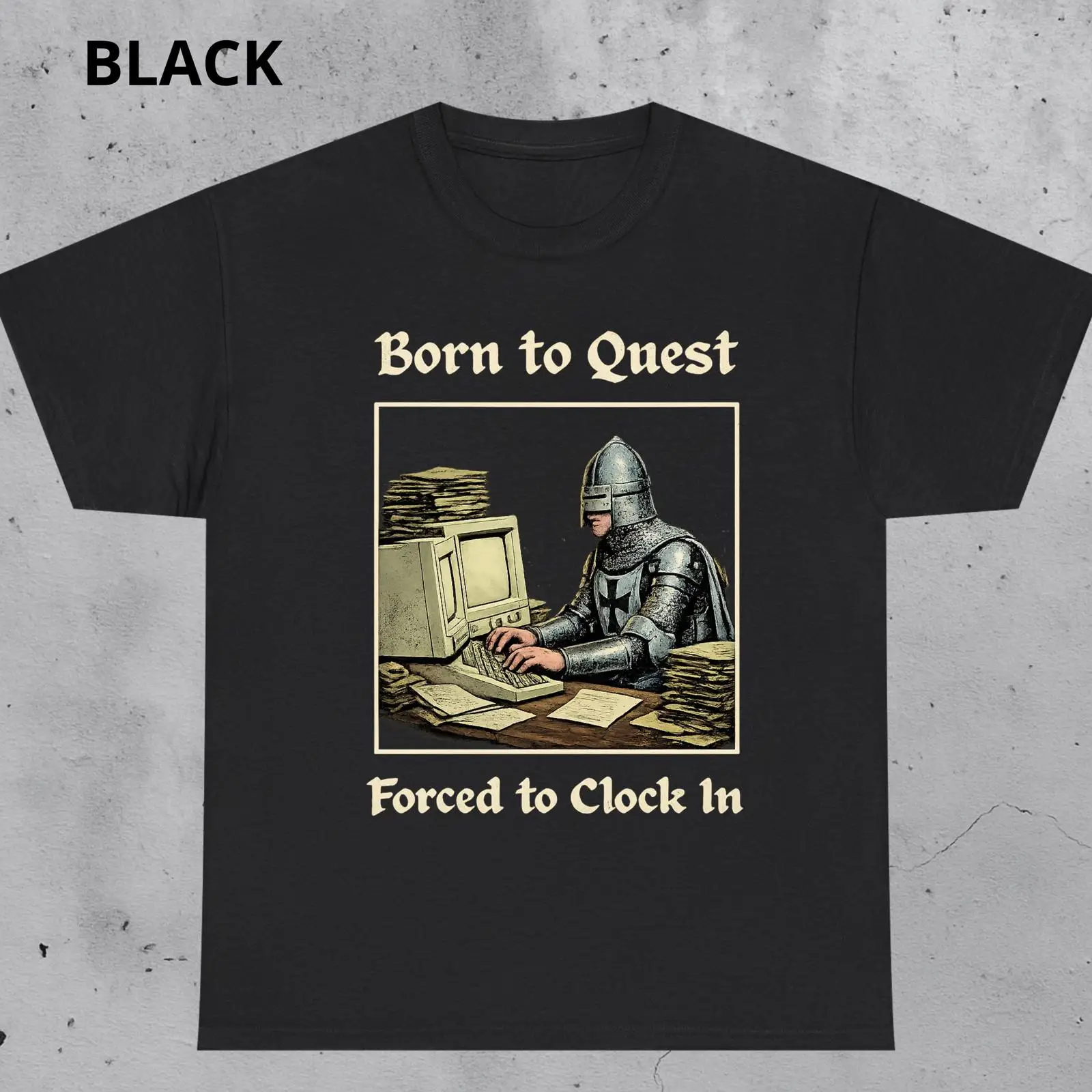 Camiseta Born to Quest Forced  - Office Quest reseña y precio